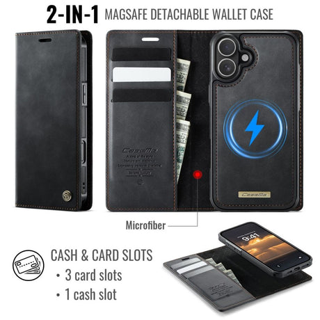 CaseMe iPhone 17 Kotelo C49 Series Musta