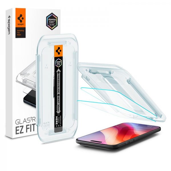 Spigen iPhone Air -näytönsuoja GLAS.tR EZ Fit 2-pakkaus
