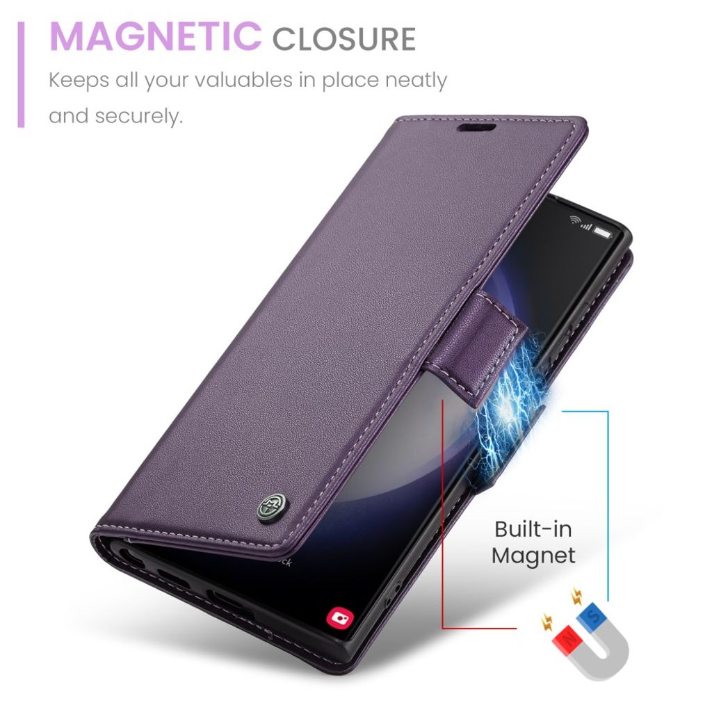 CaseMe Samsung Galaxy S24 Ultra Kotelo 023 Series Violetti