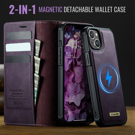 CaseMe iPhone 15 Kotelo C49 Series Violetti