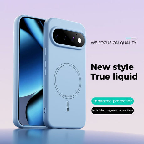 ABEEL Google Pixel 11 Pro Kuori Silikoni MagSafe Vaaleansininen