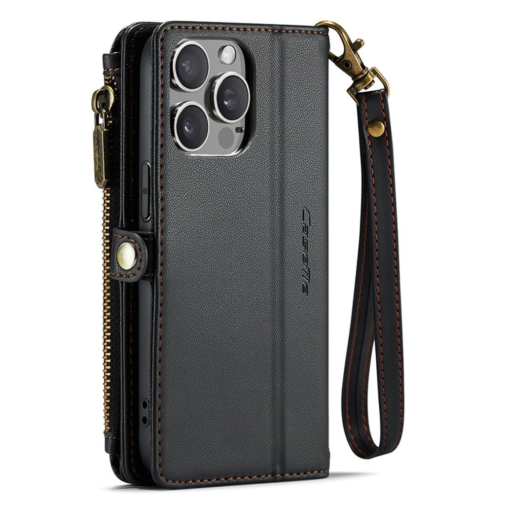 CaseMe iPhone 15 Pro Kotelo C36 Series Musta