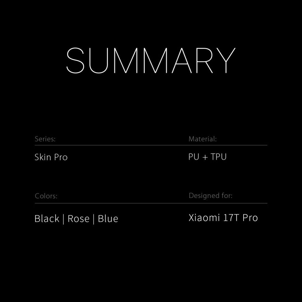 Dux Ducis Xiaomi 17T Pro Kotelo Skin Pro Series Vaaleanpunainen