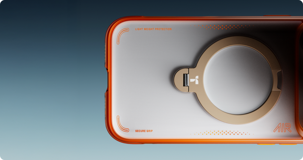 Torras iPhone 17 Pro Kuori Ostand Q3 Air Energy Oranssi