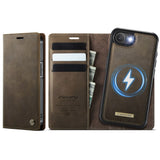 CaseMe iPhone 16e/iPhone 17e Kotelo C49 Series Ruskea