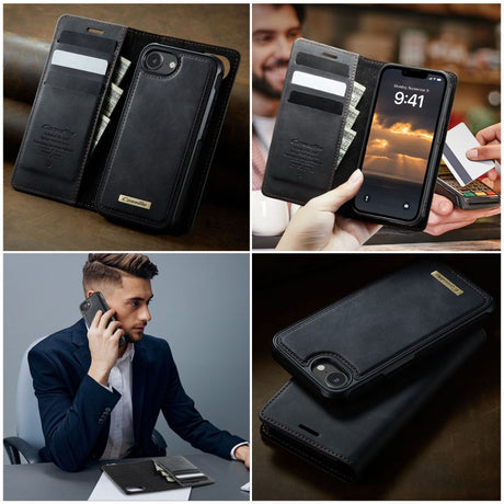 CaseMe iPhone 16e/iPhone 17e Kotelo C49 Series Musta