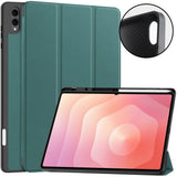 Samsung Galaxy Tab S11 Ultra/S12 Ultra Kotelo Tri-Fold Kynäloukero Vihreä