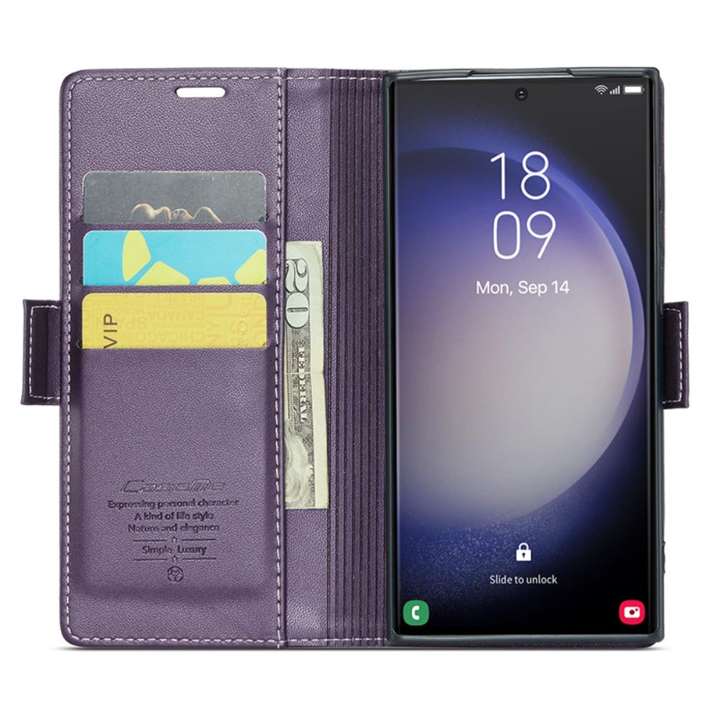 CaseMe Samsung Galaxy S24 Ultra Kotelo 023 Series Violetti