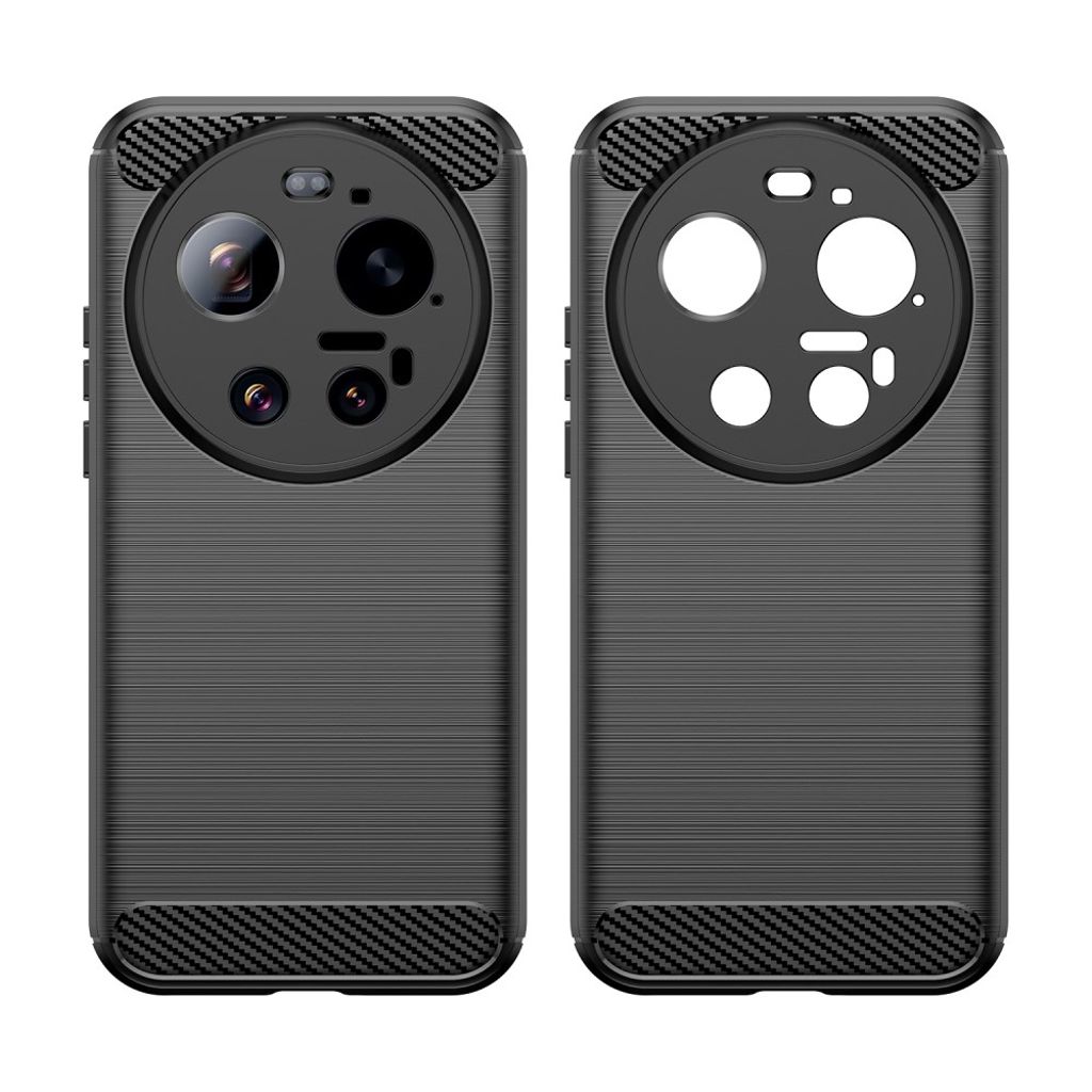Xiaomi 17 Ultra Kuori Harjattu Hiilikytkentekstuuri Musta