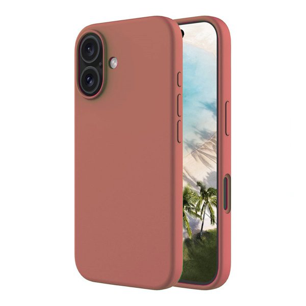Rvelon iPhone 17 -silikonikuori MagSafe -tummanpinkki