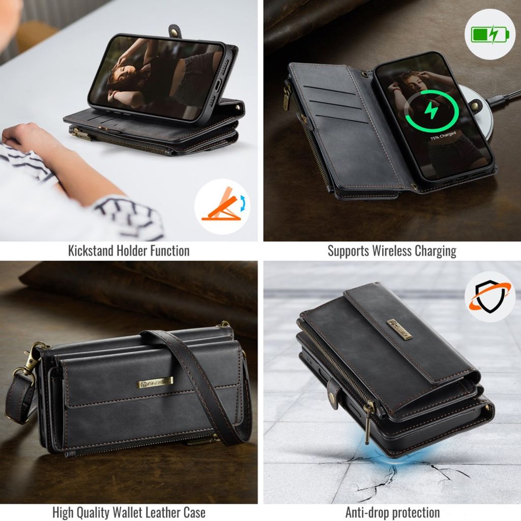 CaseMe iPhone 17 Pro Max/iPhone 18 Pro Max Kotelo C39 Series Musta