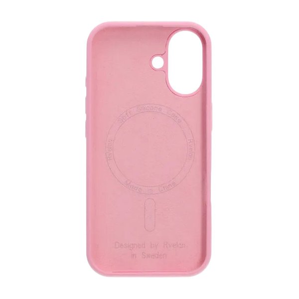 Rvelon iPhone 17 -kuori silikoni MagSafe, pinkki