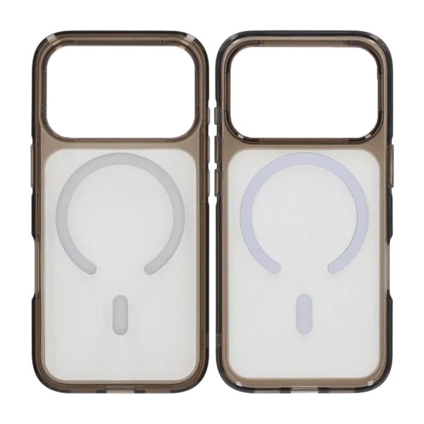 iPhone 17 Pro Max Kuori TPU MagSafe Musta Läpinäkyvä