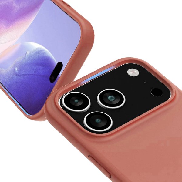 Rvelon iPhone 17 Pro -silikonikuori MagSafe-yhteensopiva, tummanpunainen