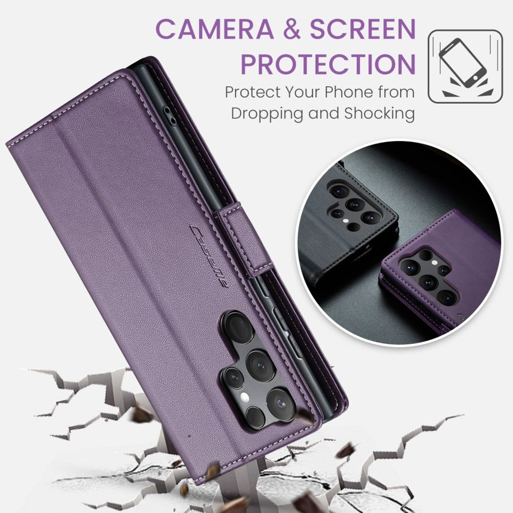 CaseMe Samsung Galaxy S24 Ultra Kotelo 023 Series Violetti