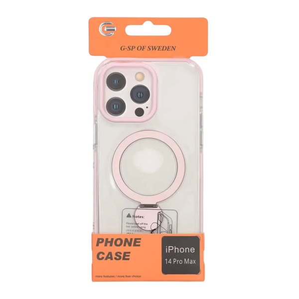 iPhone 14 Pro Max Kuori Rengasjalusta MagSafe Ruusukulta
