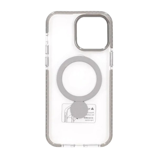 iPhone 14 Pro Max Kuoret Rengasjalusta MagSafe Musta Läpinäkyvä