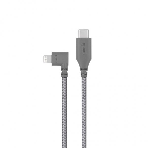 Moshi Integra kulmikas Lightning–USB-C-kaapeli 1,5 m