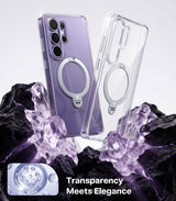Torras Samsung Galaxy S26 Ultra Kuori Ostand Q3 Spin Kirkas