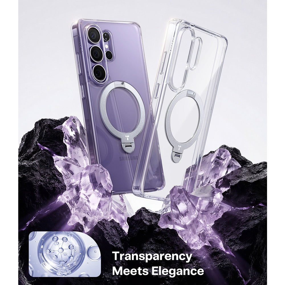 Torras Samsung Galaxy S26 Ultra Kuori Ostand Q3 Spin Kirkas