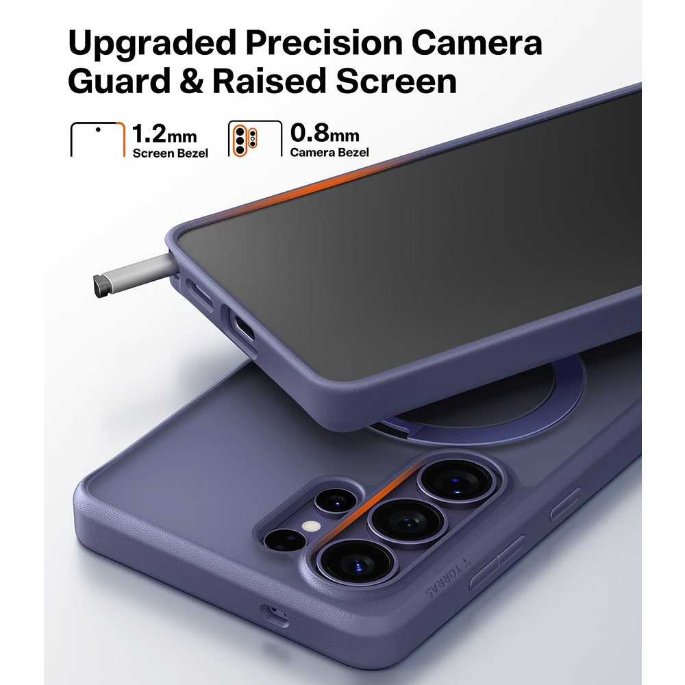 Torras Samsung Galaxy S26 Ultra Kuori Ostand Q3 Spin Violet Surge