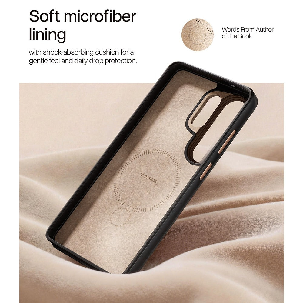 Torras Samsung Galaxy S26 Ultra Kuori Ostand Q3 Vegskin Obsidian Black