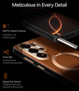 Torras Samsung Galaxy S26 Ultra Kuori Ostand Q3 Vegskin Amber Brown