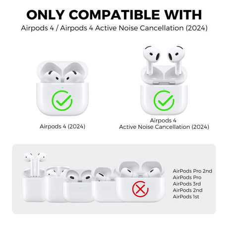 Ahastyle AirPods 4/5 Kuori Silikoni Vihreä