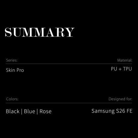 Dux Ducis Samsung Galaxy S26 FE Kotelo Skin Pro Series Musta