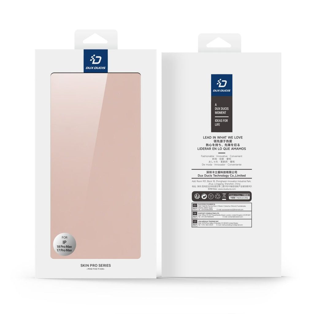 Dux Ducis iPhone 17 Pro Max/iPhone 18 Pro Max Kotelo Skin Pro Series Vaaleanpunainen