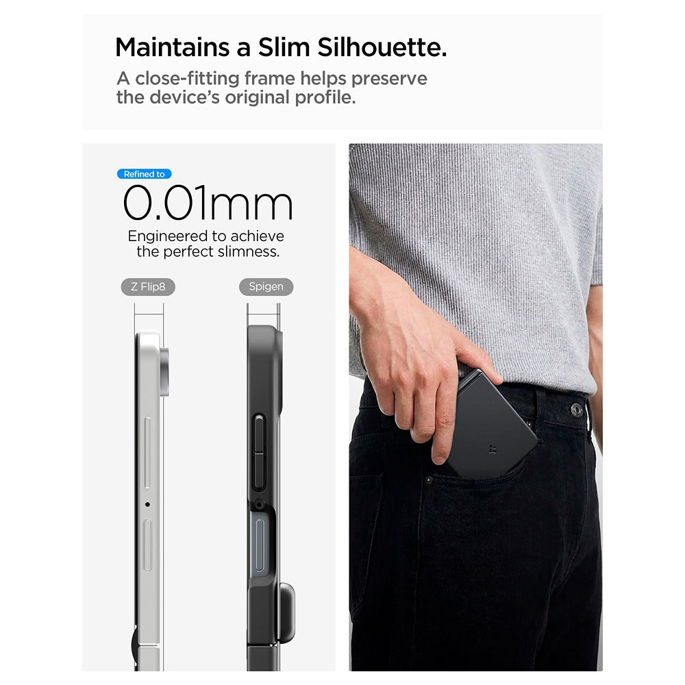 Spigen Samsung Galaxy Z Flip 8 Kuori Air Fit Pro MagFit Musta