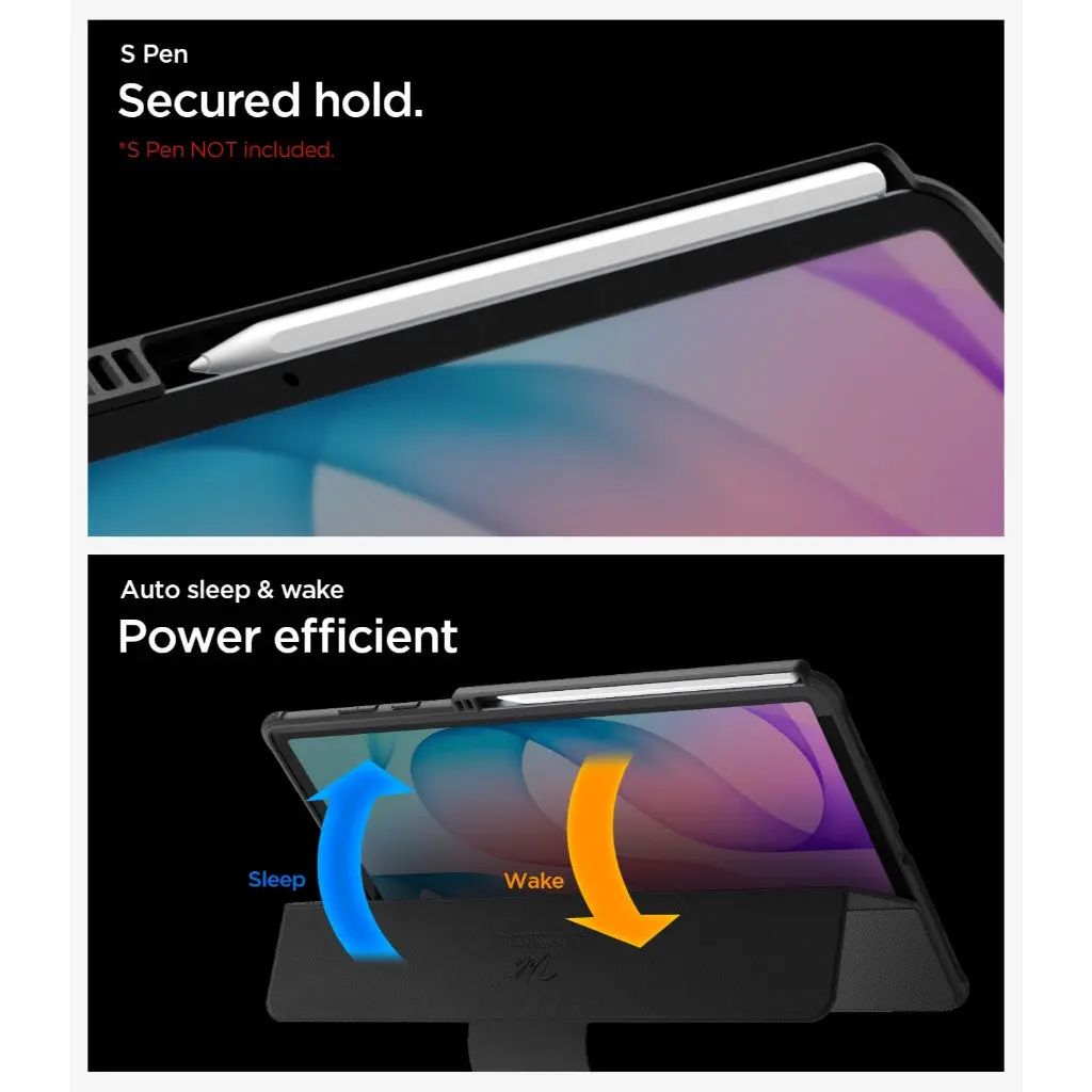 Spigen Samsung Galaxy Tab S12 Plus Kotelo Rugged Armor Pro Musta