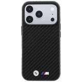BMW iPhone 18 Pro Kuori M Carbon Metal Logo Musta