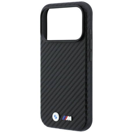 BMW iPhone 18 Pro Kuori M Carbon Metal Logo Musta