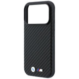 BMW iPhone 18 Pro Max Kuori M Carbon Metal Logo Musta