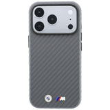 BMW iPhone 18 Pro Max Kuori M Carbon Metal Logo Harmaa