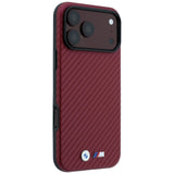 BMW iPhone 17 Pro Max/iPhone 18 Pro Max Kuori M Carbon Metal Logo Burgundy