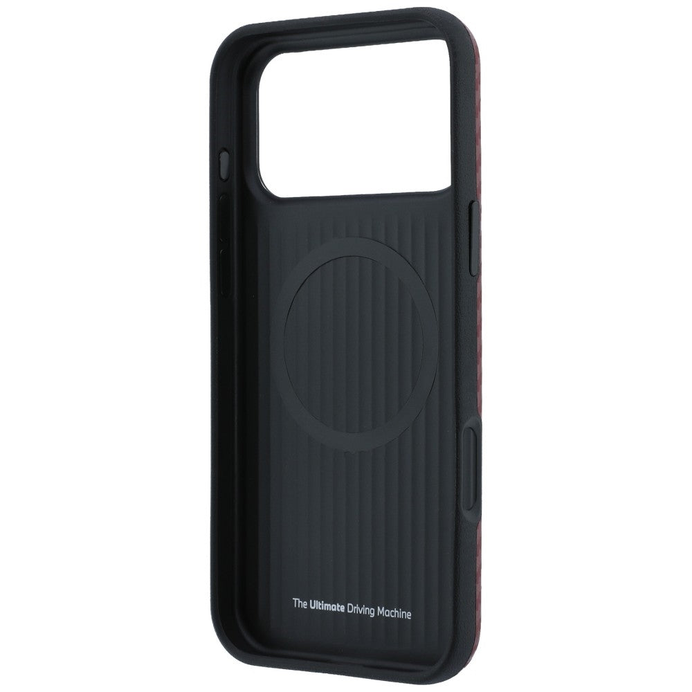 BMW iPhone 17 Pro Max/iPhone 18 Pro Max Kuori M Carbon Metal Logo Burgundy