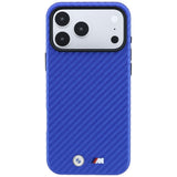 BMW iPhone 17 Pro Max/iPhone 18 Pro Max Kuori M Carbon Metal Logo Sininen