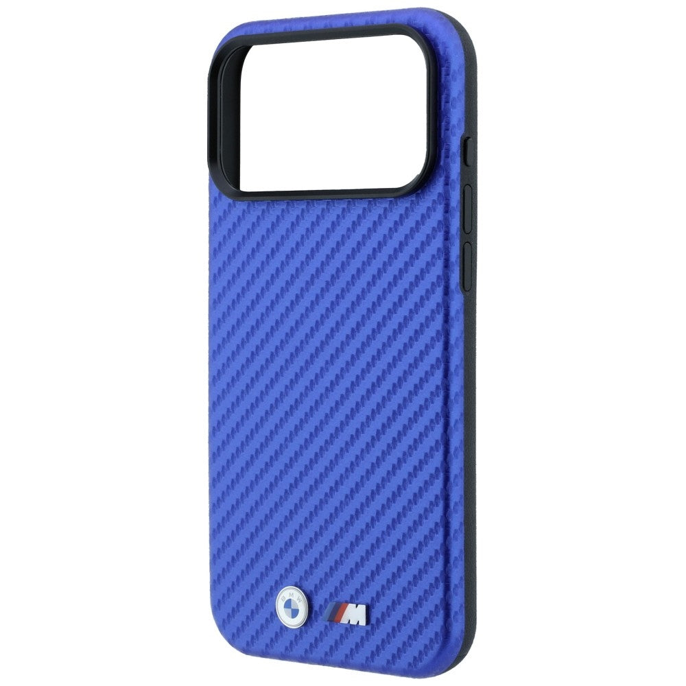 BMW iPhone 17 Pro Max/iPhone 18 Pro Max Kuori M Carbon Metal Logo Sininen