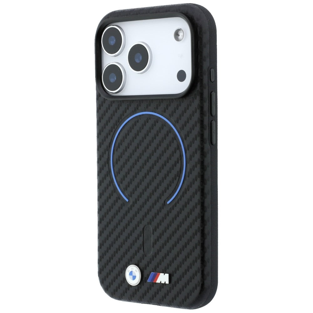 BMW iPhone 17 Pro/iPhone 18 Pro Kuori M Carbon Printed Ring Musta