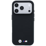 BMW iPhone 17 Pro Max/iPhone 18 Pro Max Kuori M Quadrille Kevlar Metal Logo Musta
