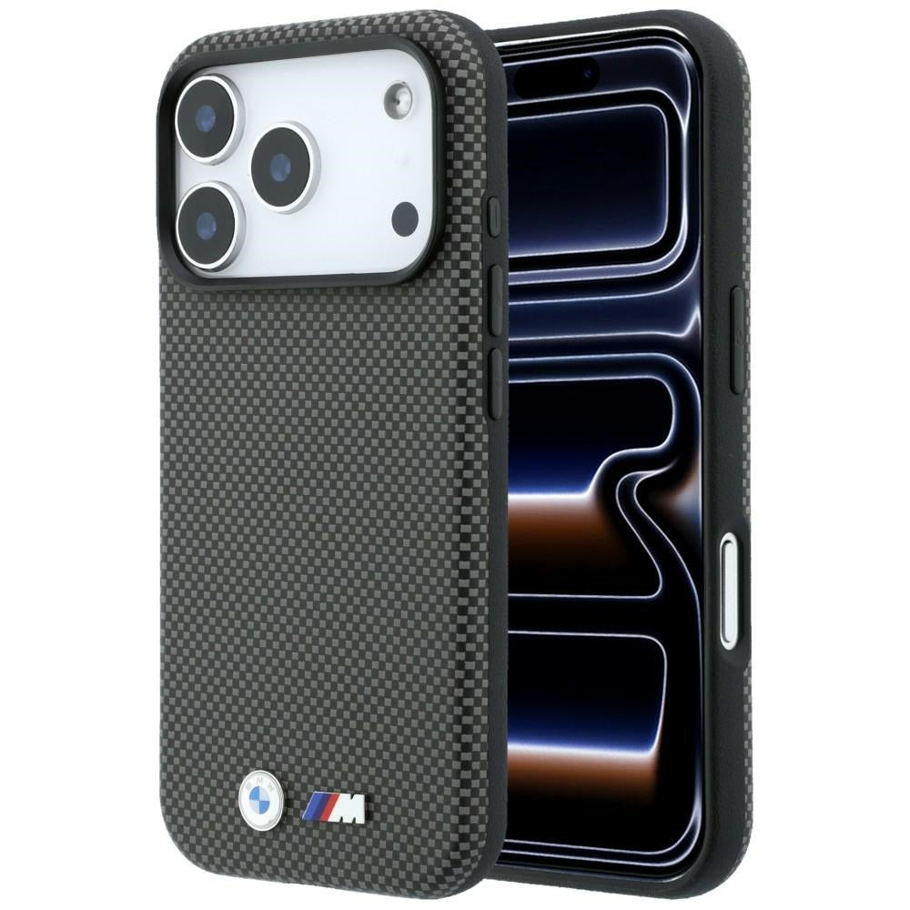 BMW iPhone 17 Pro/iPhone 18 Pro Kuori M Quadrille Kevlar Metal Logo Harmaa