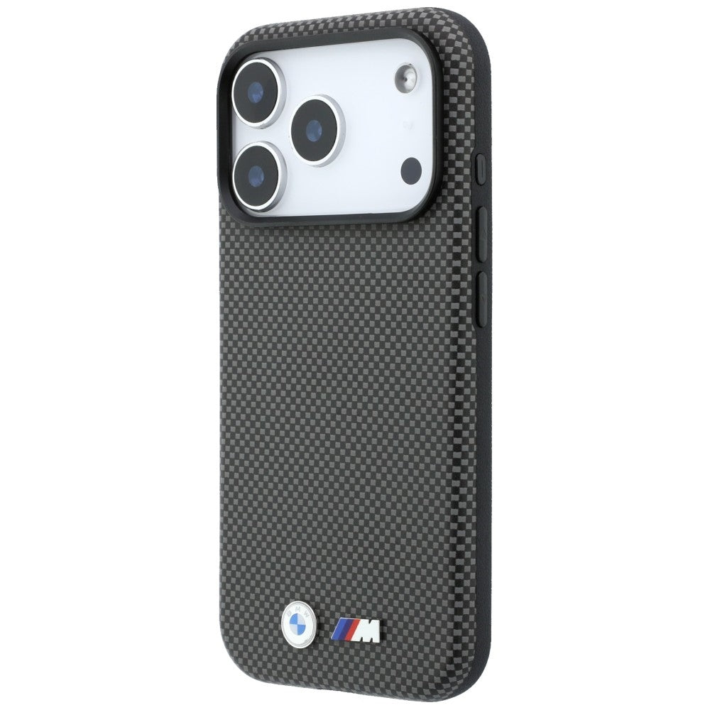 BMW iPhone 17 Pro/iPhone 18 Pro Kuori M Quadrille Kevlar Metal Logo Harmaa