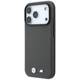 BMW iPhone 17 Pro/iPhone 18 Pro Kuori M Quadrille Kevlar Metal Logo Harmaa