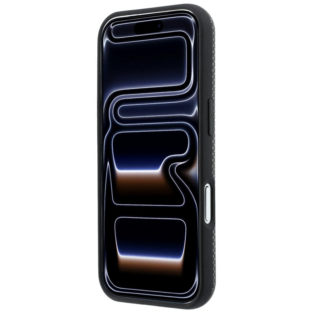 BMW iPhone 17 Pro Max/iPhone 18 Pro Max Kuori M Quadrille Kevlar Metallilogo Harmaa