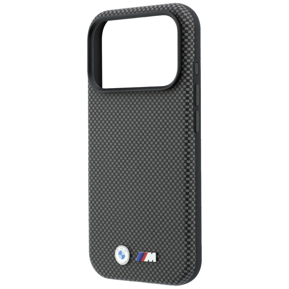 BMW iPhone 17 Pro Max/iPhone 18 Pro Max Kuori M Quadrille Kevlar Metallilogo Harmaa