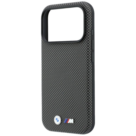 BMW iPhone 17 Pro Max/iPhone 18 Pro Max Kuori M Quadrille Kevlar Metallilogo Harmaa