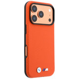 BMW iPhone 17 Pro/iPhone 18 Pro Kuori M Quadrille Kevlar Metallilogo Oranssi