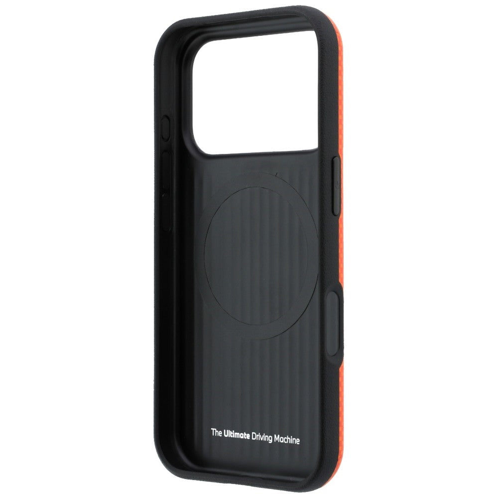BMW iPhone 17 Pro/iPhone 18 Pro Kuori M Quadrille Kevlar Metallilogo Oranssi